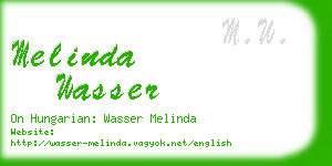 melinda wasser business card